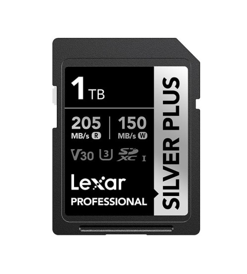 LEXAR SDcard 1TB SILVER PLUS SDXC UHS-I 1TB W 150MB/s R 205MB/s LSDSIPL001T-BNNNG LEXAR SDcard 1TB SILVER PLUS SDXC UHS-I 1TB W 150MB/s R 205MB/s LSDSIPL001T-BNNNG